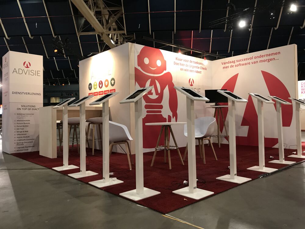 Een sfeerimpressie van de stand van Advisie tijdens het Exact Live 2017 event