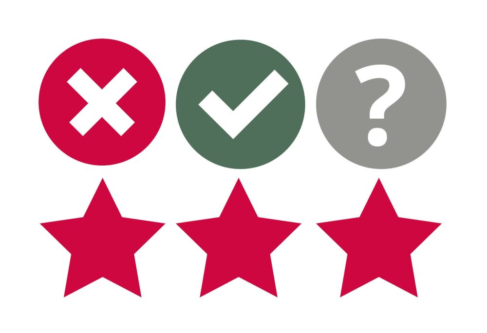 Drie sterren, symbolisch voor de Advisie servicepakketten: Essentials, Extensive en Exclusive