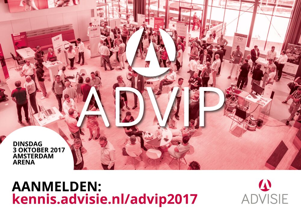 De banner voor de Advisie klantendag 3 oktober 2017