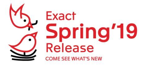 Logo voor de Exact Spring Release 2019